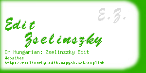 edit zselinszky business card